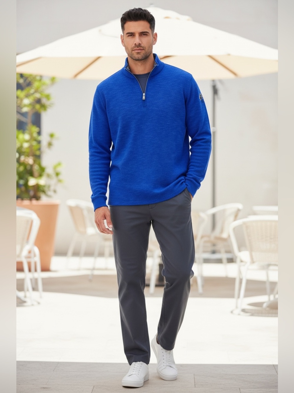 Robert Graham Troland
Textured Quarter-Zip Pullover Christopher & Dana Reeve